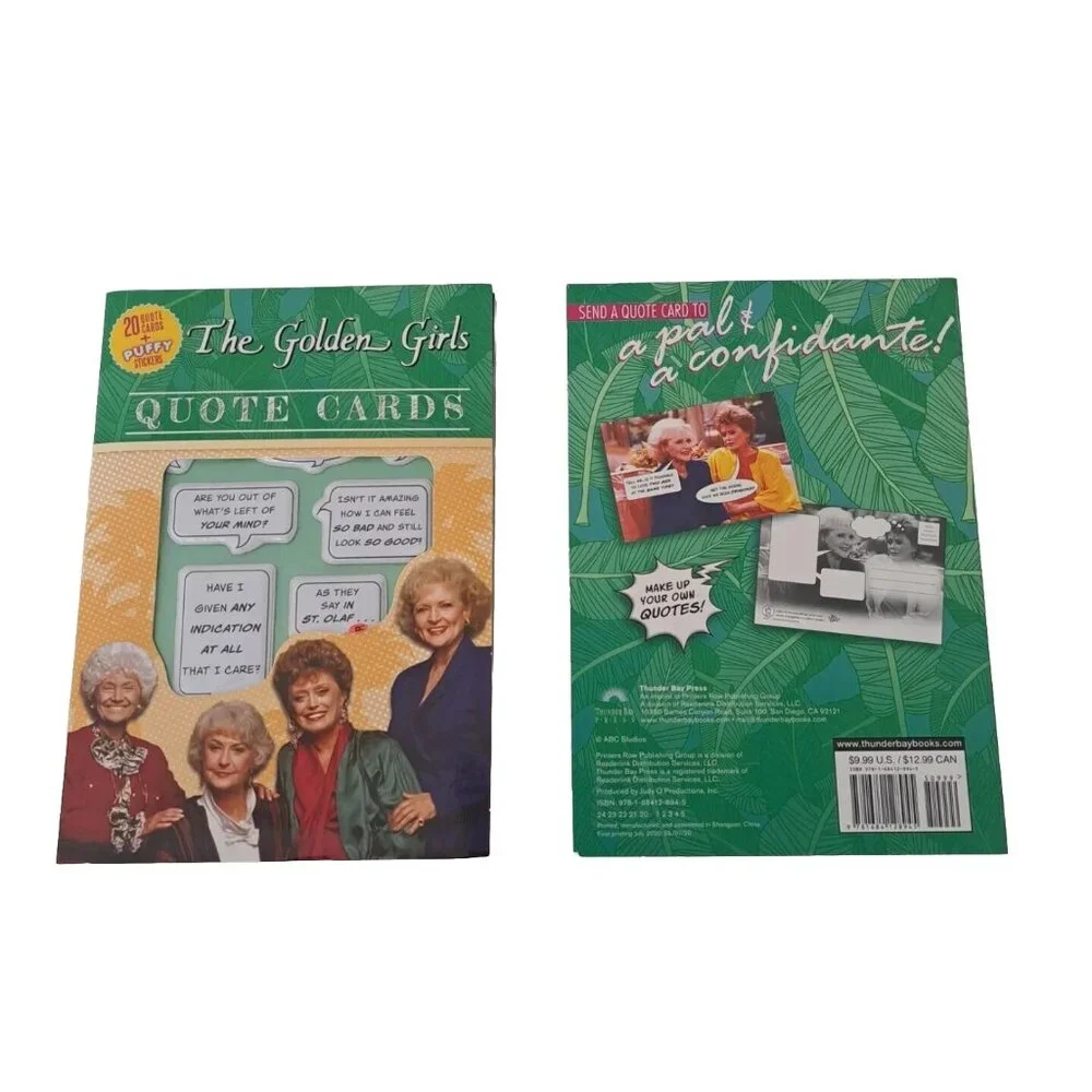 Golden Girls Quote Stickers Postcards New Lot Of 2 Books Keep One Gift One